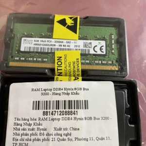 RAM Laptop SK HYNIX 8GB/ DDR4/ Bus 3200MHz – hàng mới chính hãng SK HYNIX